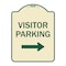 Signmission Designer Series-Visitor Parking With Right Arrow Tan & Green, 24" x 18", TG-1824-9742 A-DES-TG-1824-9742 - alternate 1